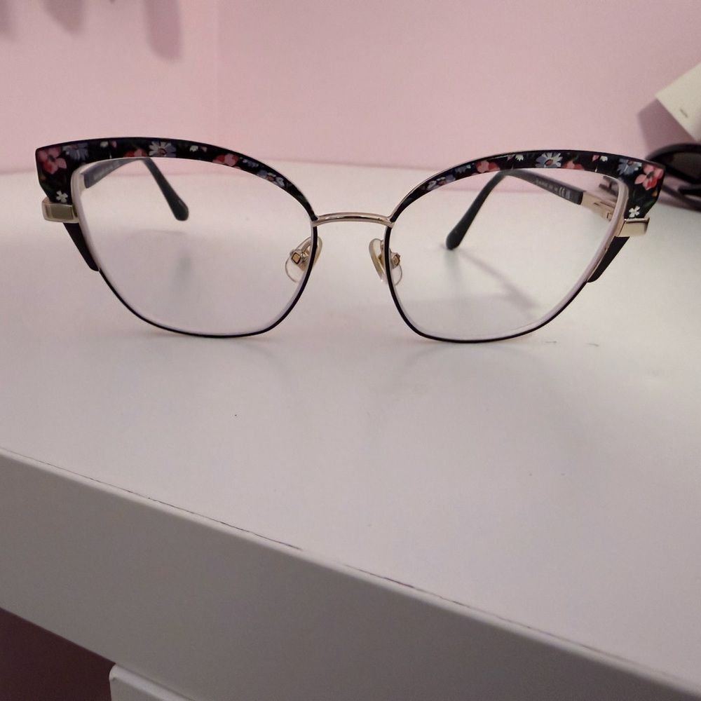 Kate Spade Black Floral Cat-Eye Glasses